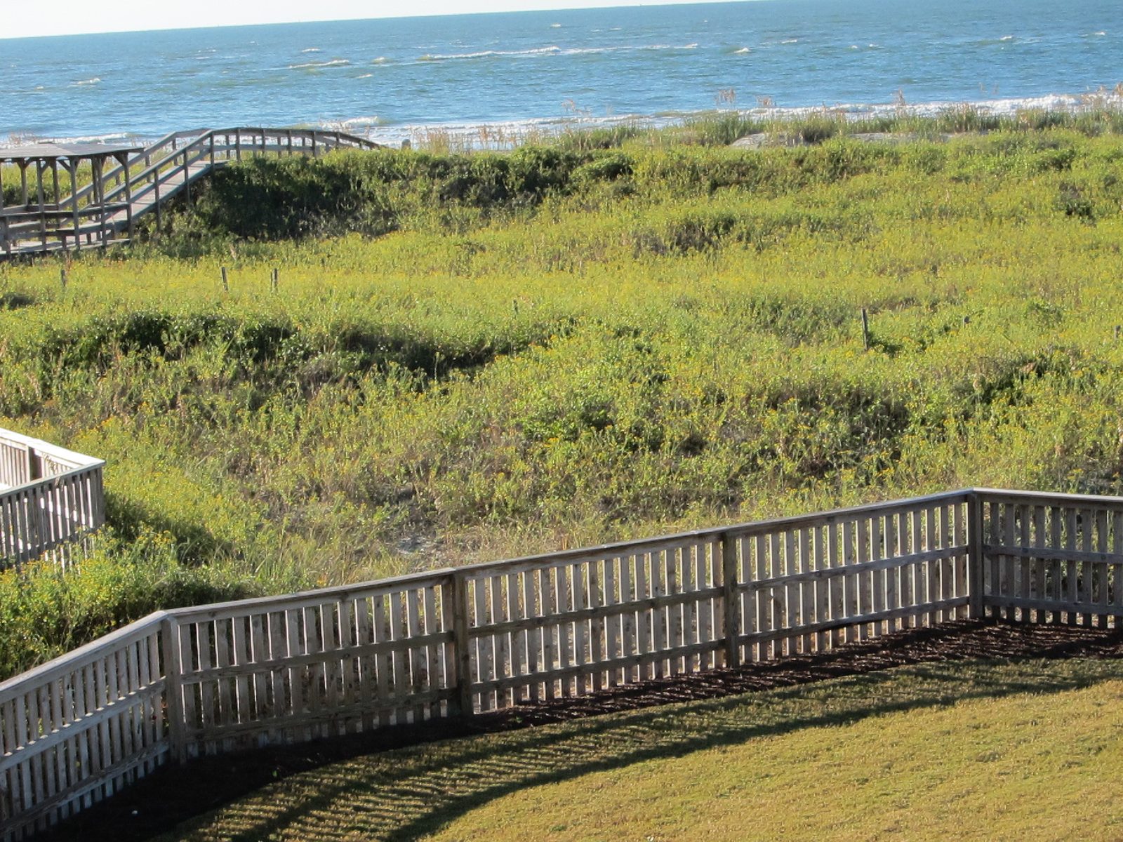 Early morning view of the Atlantic frm the back of the Main House