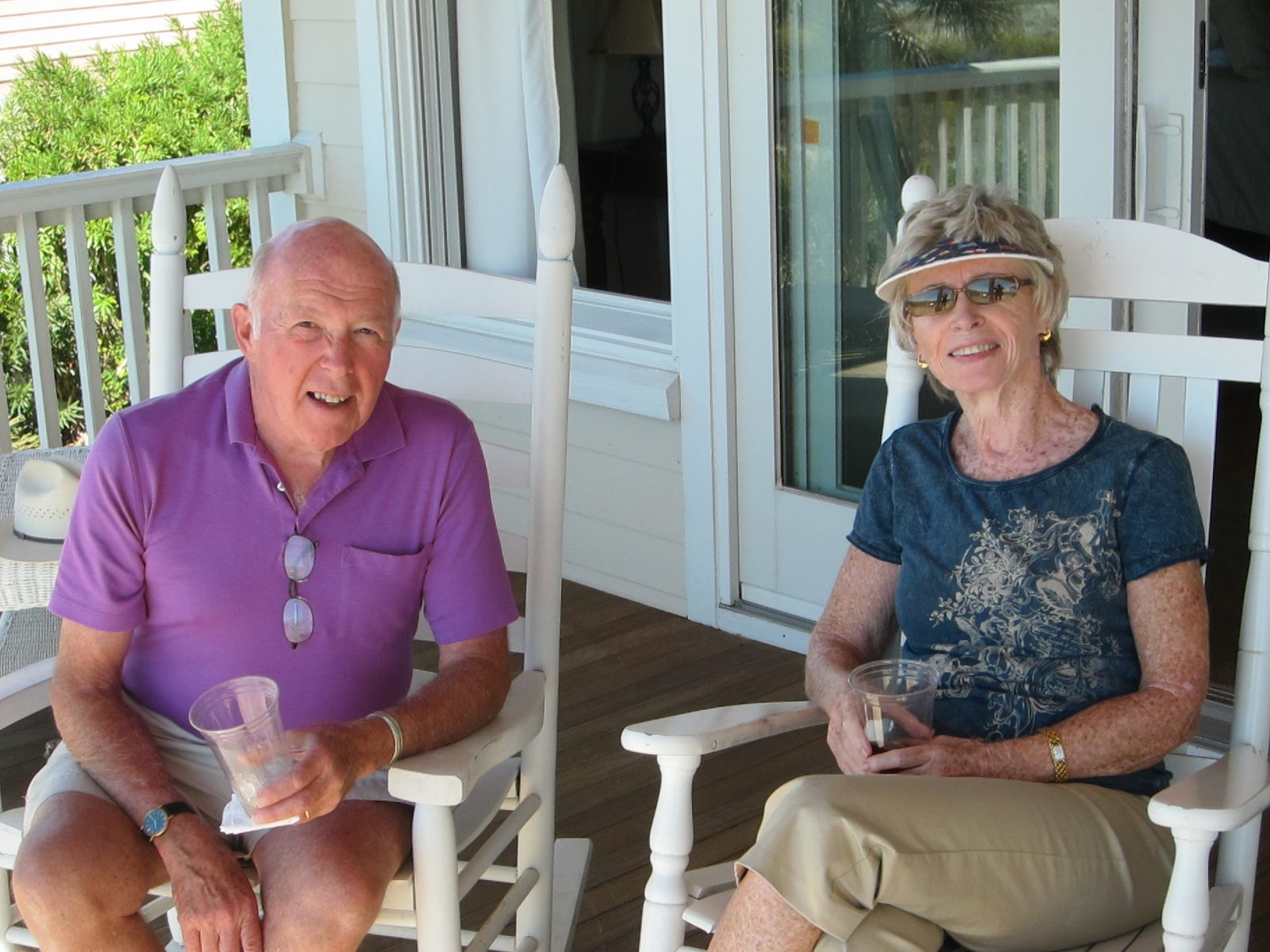 Peter with Joan Deery ... on the Isle of Palms for a tennis tournament ... strange coincidence