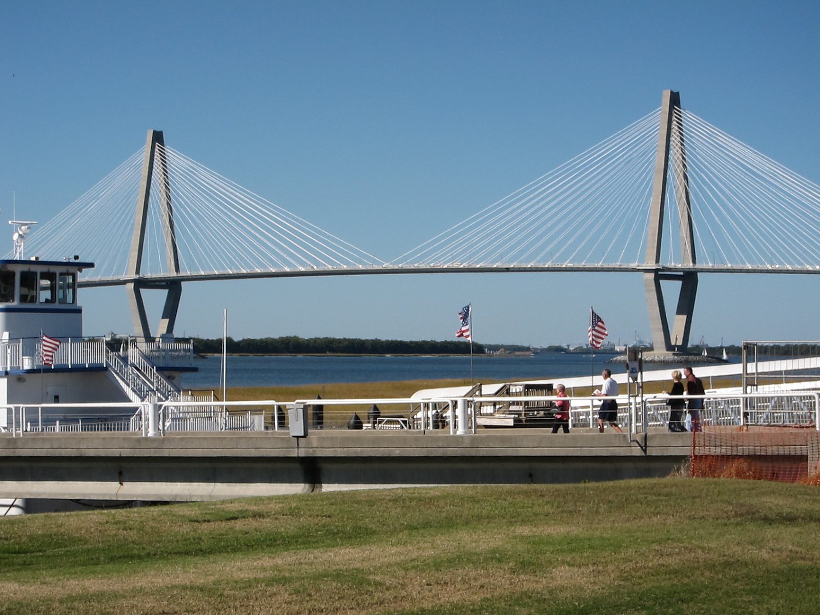 And the view from Patriot Point where the USS Yorktown is berthed