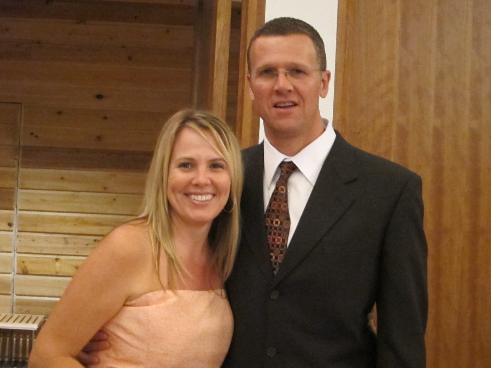 Tiffany and John Babb strike a more formal pose