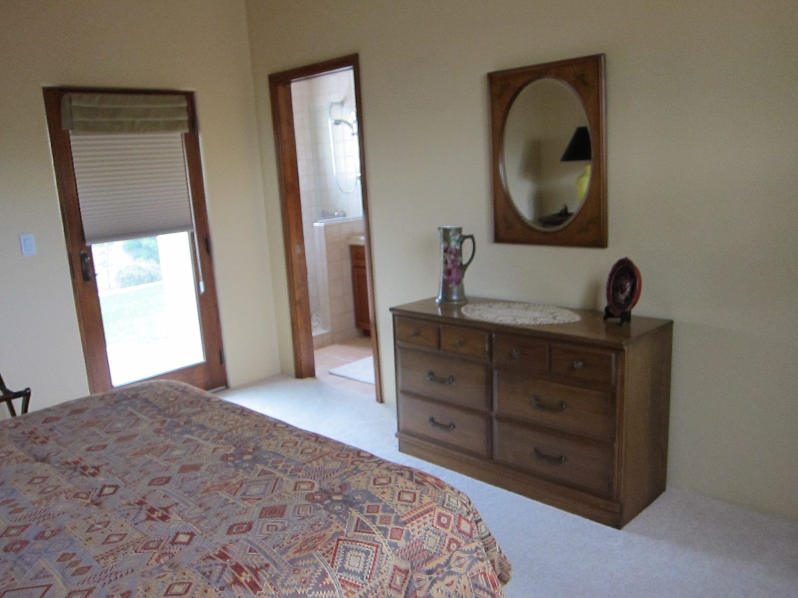 Also working on wall opposite bed.  New shower entrance can be seen.  Tub was removed, pony wall...