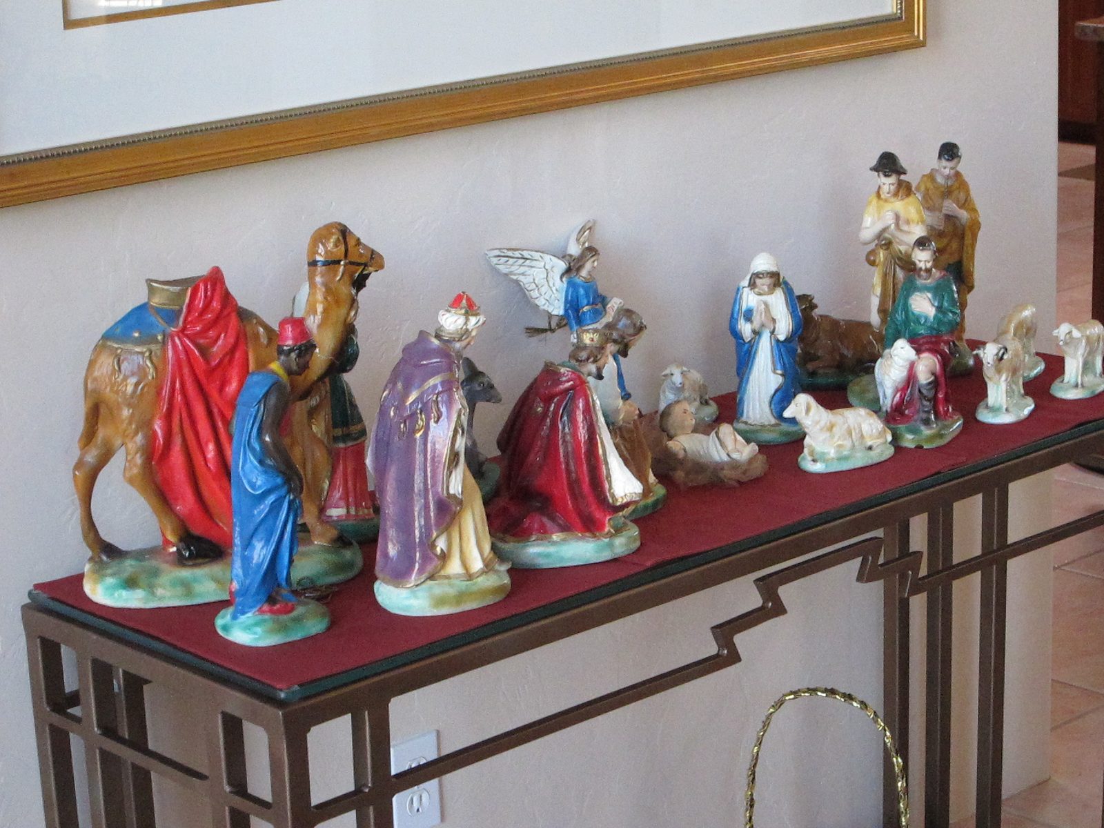 Creche set up.  Mr Camel had a serious neck injury and literally lost his head which Peter...