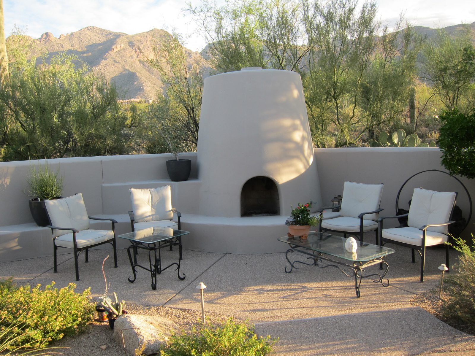 Furniture has been moved, temporarily, to the kiva area.
