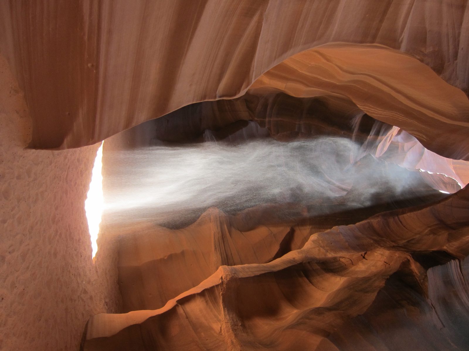 And Al, out guide, would toss sand in the air so the light would catch it.