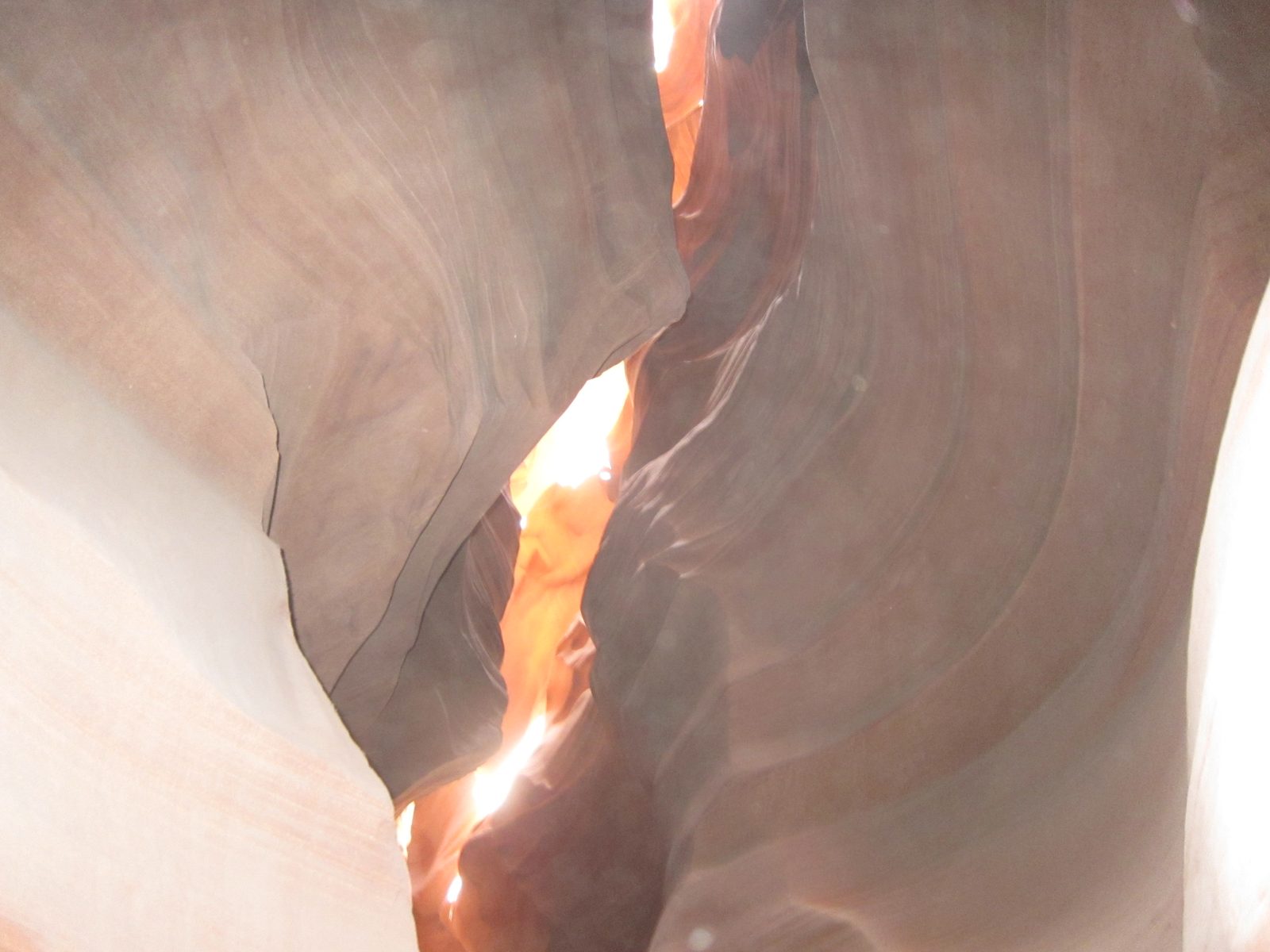 The canyon was getting narrower ... though this is pointing up