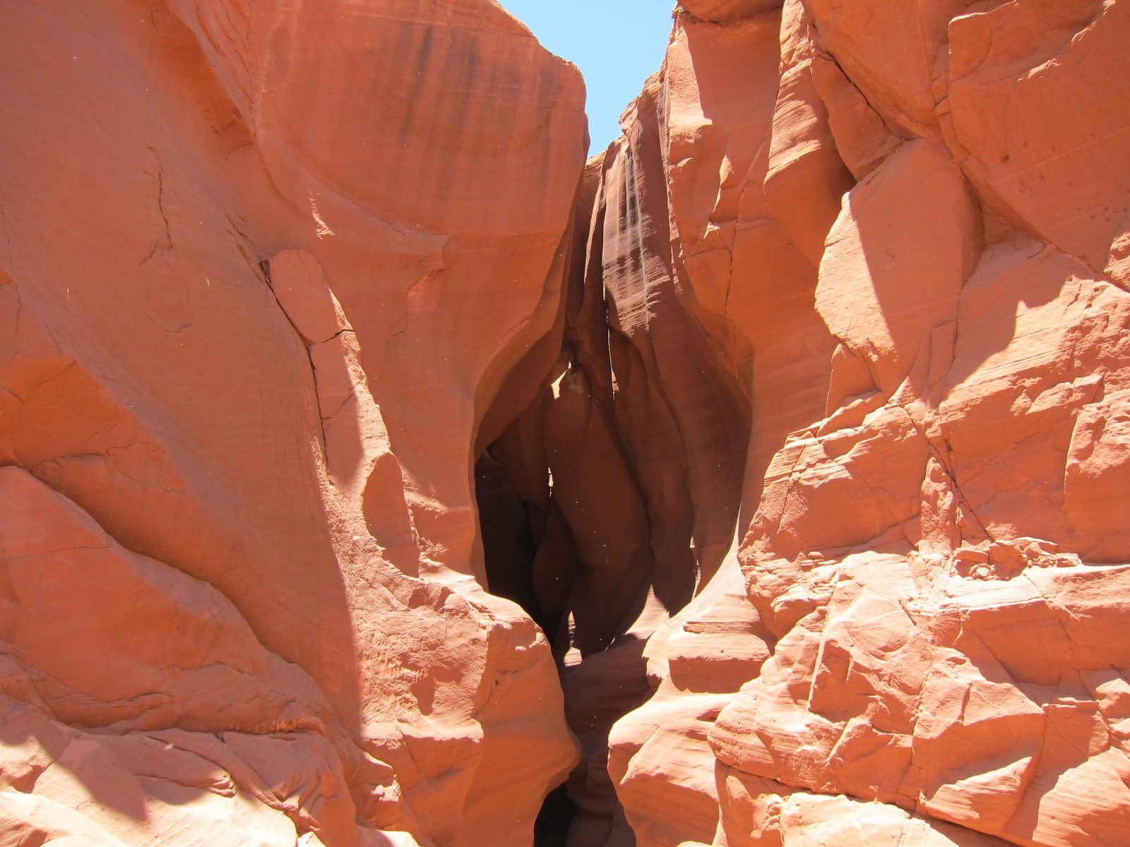 We're now through the canyon, looking back at our exit.