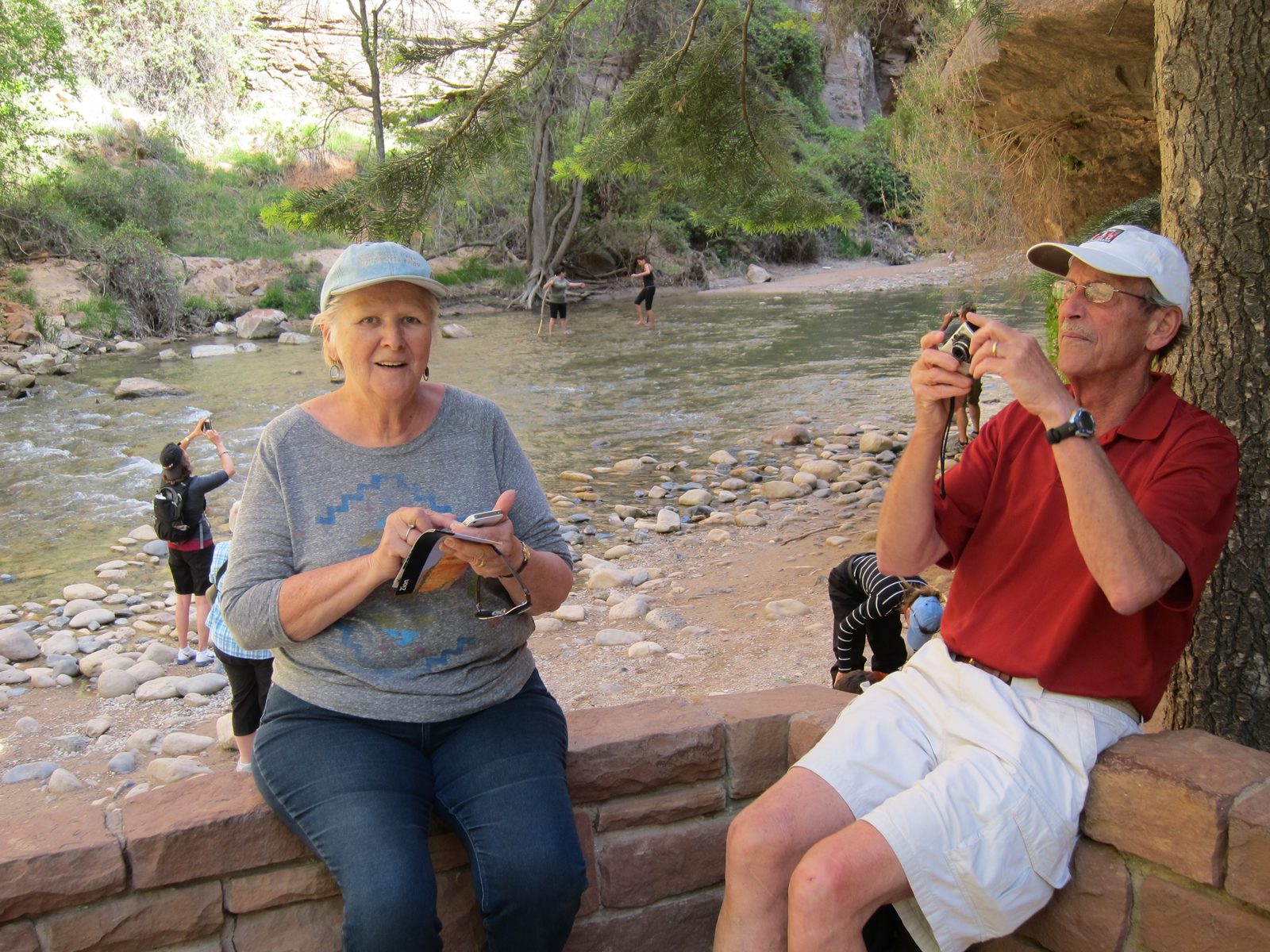 Who are obviously just sitting around taking pictures.