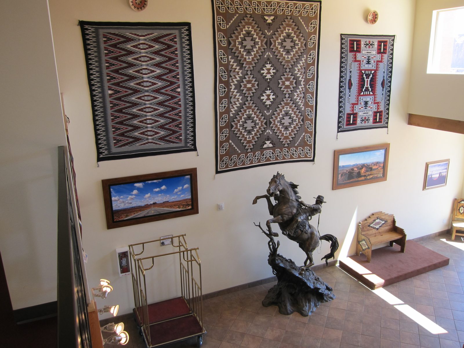 The lobby of The View ... a hotel in Monument Valley run by the Navajos.  We were meeting our...