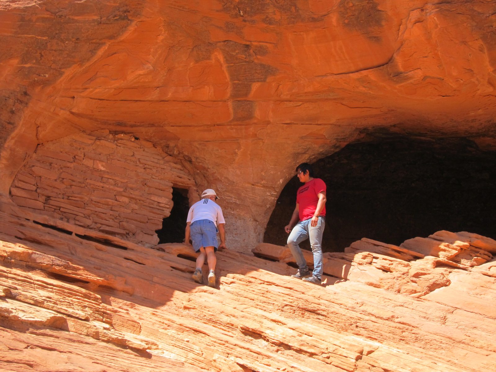 Larsen and the fellow from OR climbed up.  Hard to imagine making that climb 9 months pregnant
