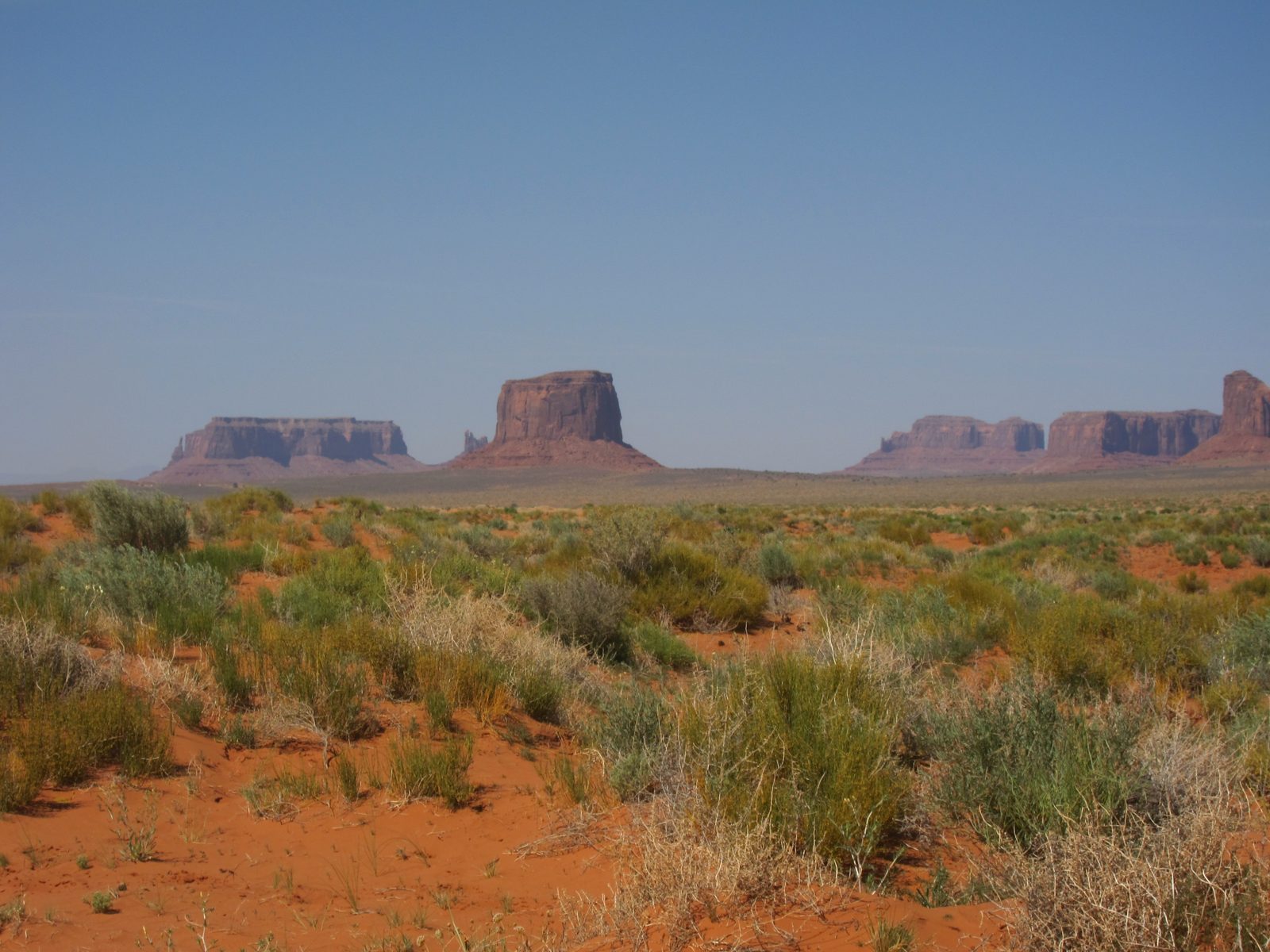 Looking back into the more typical views of Monument Valley on our way out