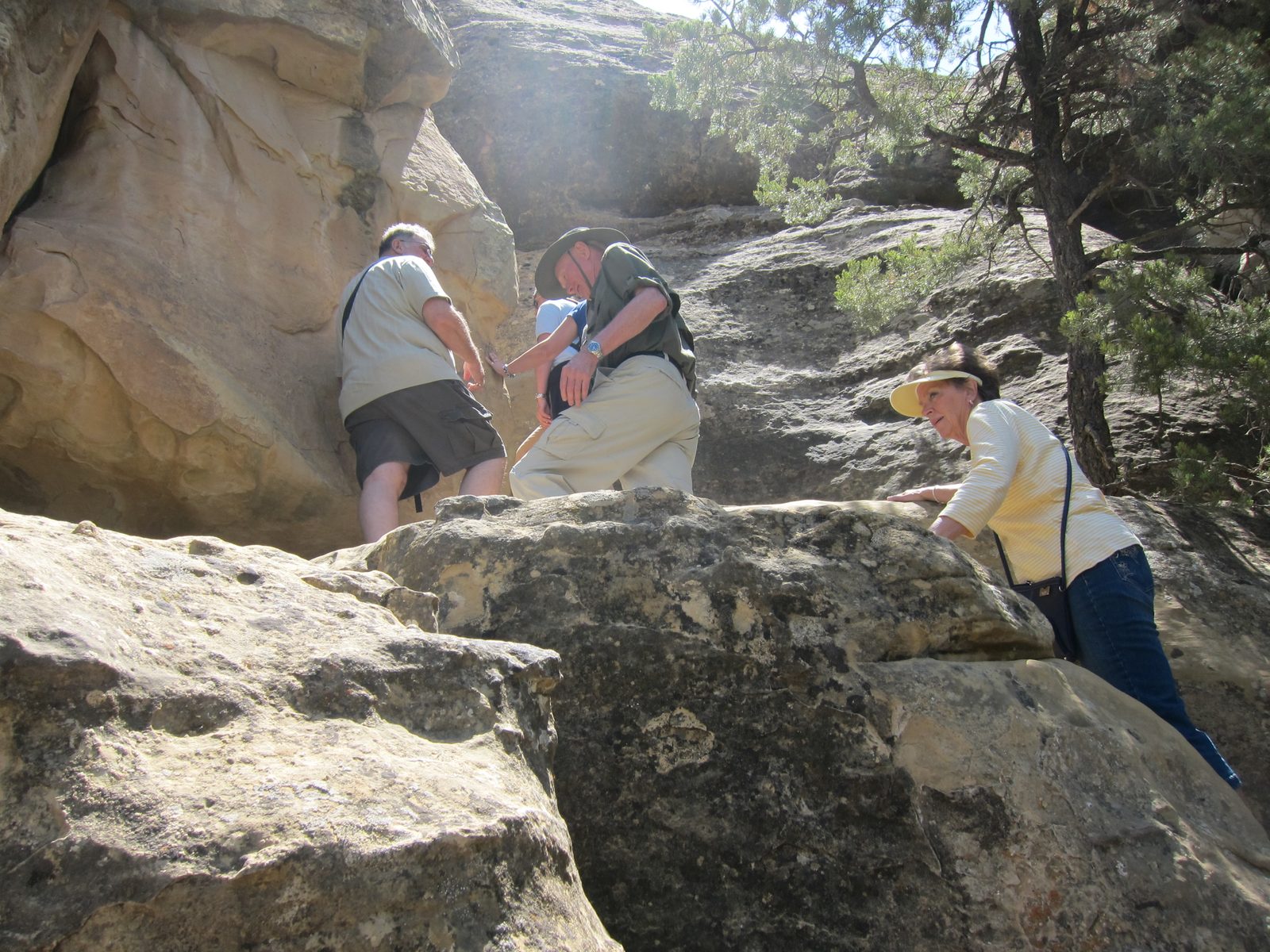 This is the path developed by the WPA to exit the area.  Not here for the original inhabitants...