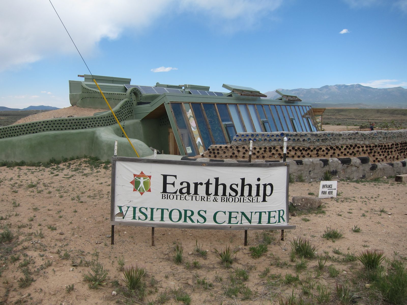 This is a 300+ acre just west of Taos which seeks to live off the land on recycled / discarded materials.