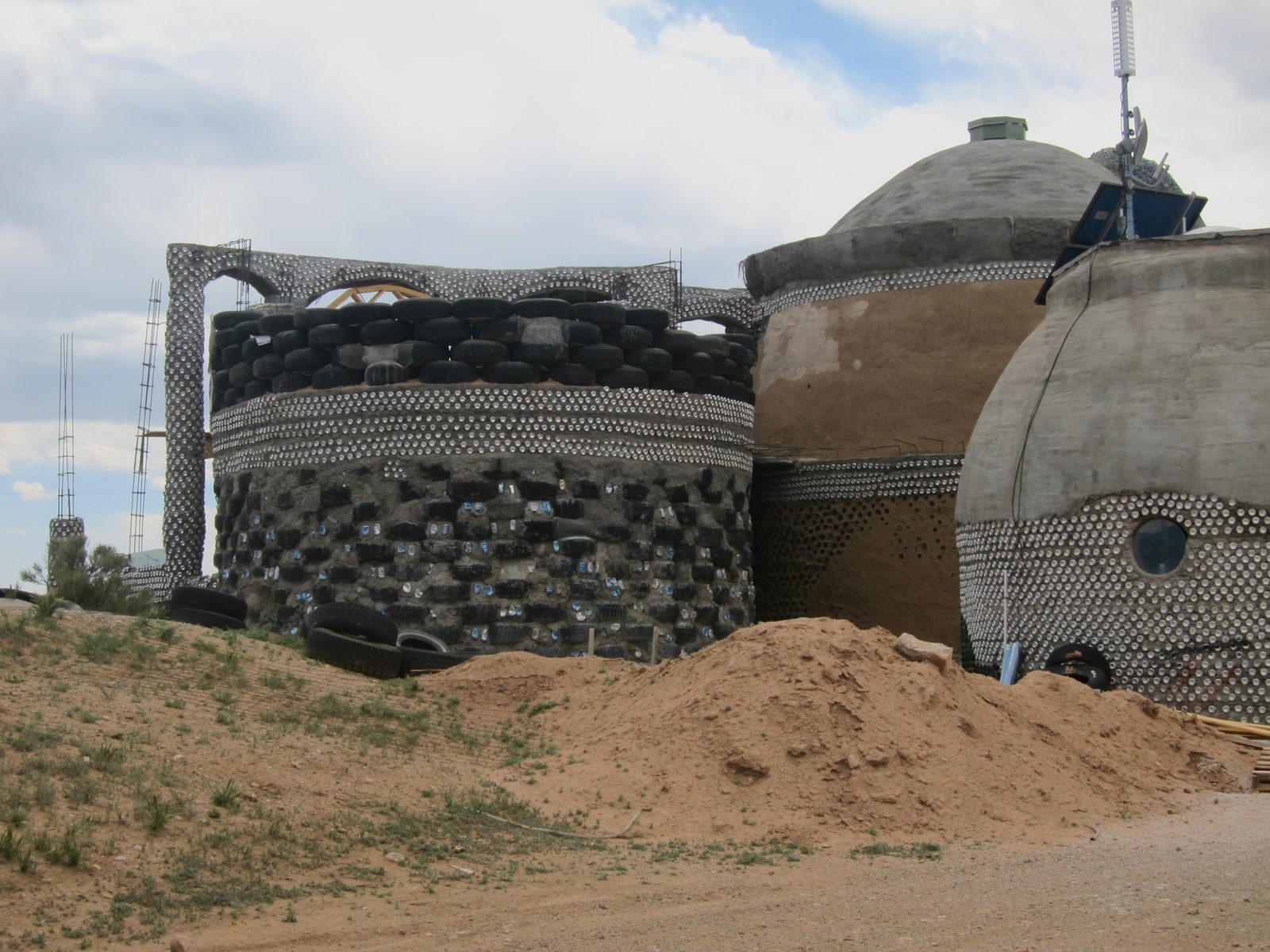 Tires are a favorite building substance.  The aesthetic of it all alludes me.  I don't know if...