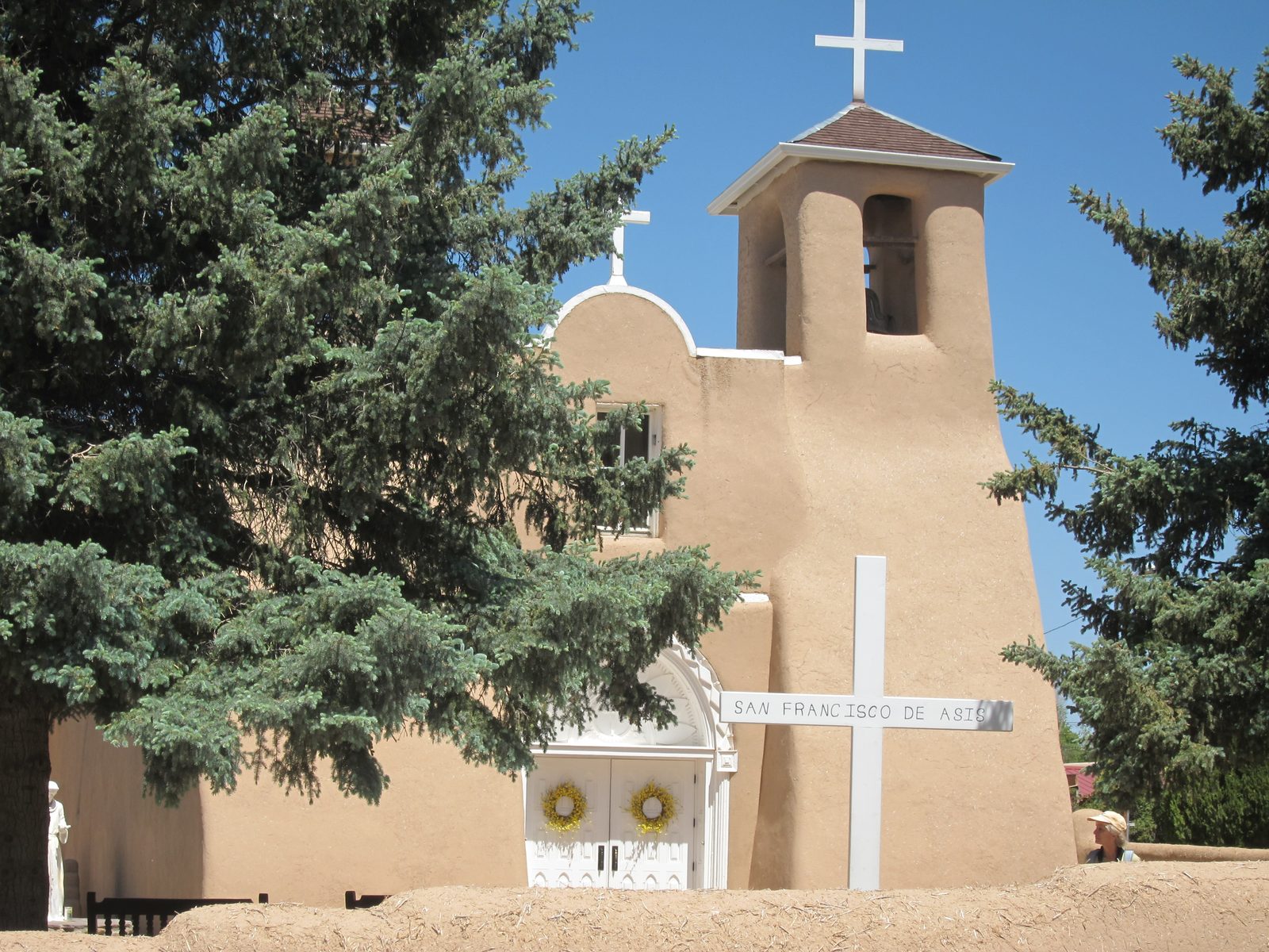 St Francis Asis church is Taos, frequently photographed by Ansel Adams and painted by Georgia O'Keeffe