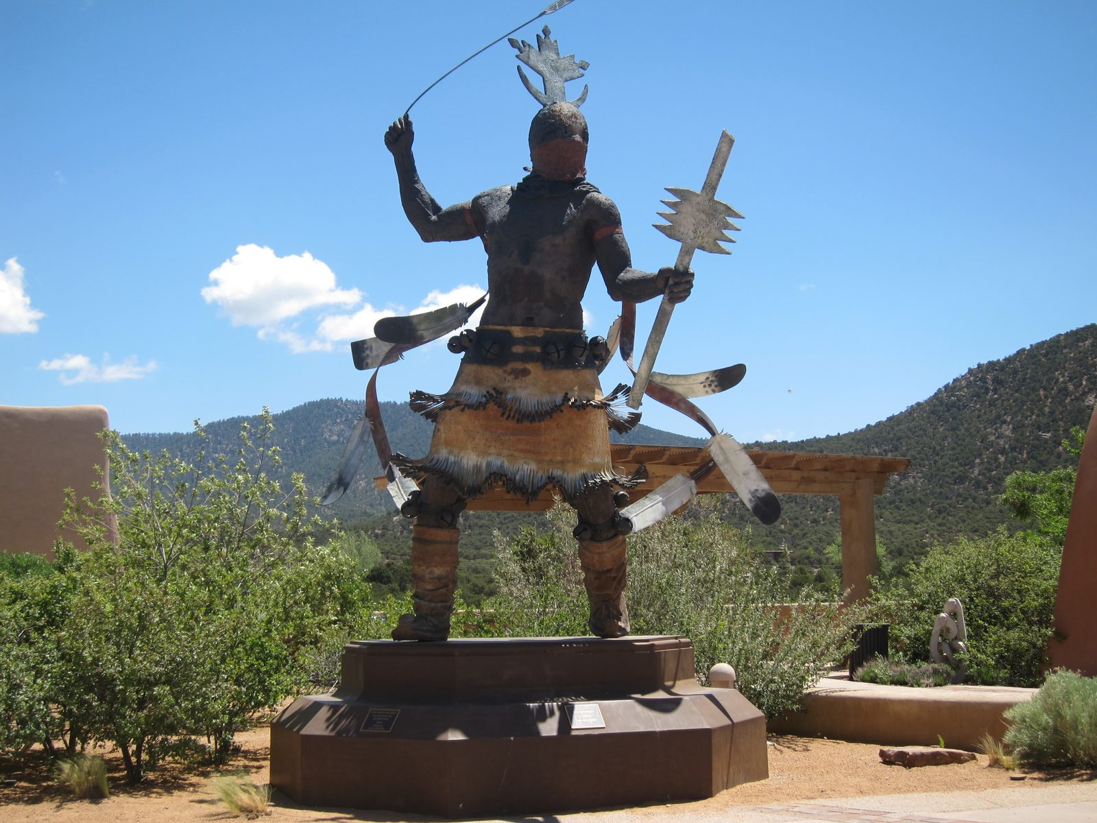 Statue in the courtyard of the Museum of Indian Art and culture in Santa Fe