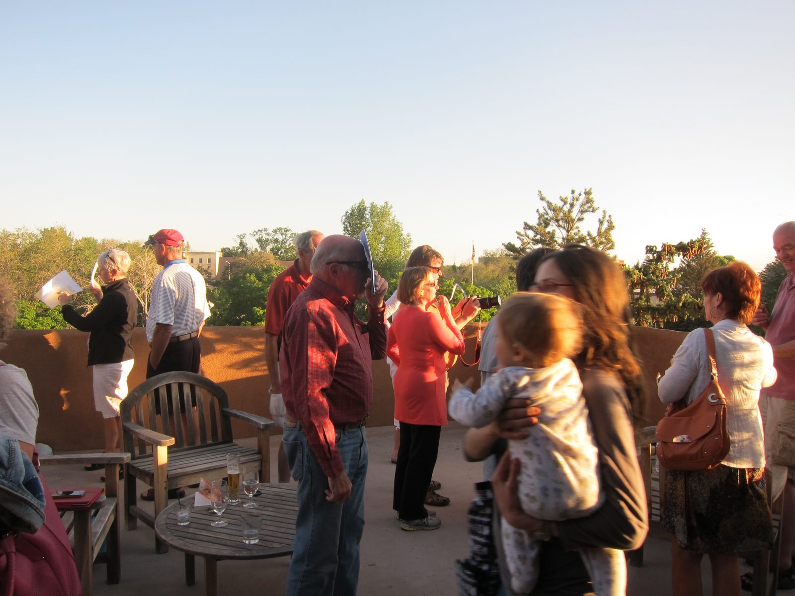 Just our new BF's watching the solar eclipse from the Sunset Terrace just outside our room at...