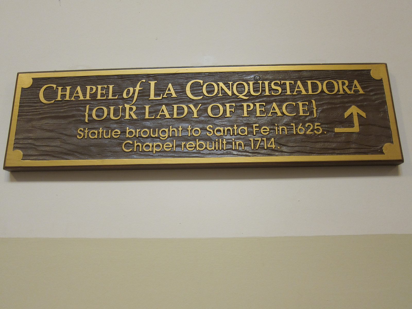  ,,, dedicated to our Lady of Peace ... which seems like a strange translatio of La Conquistadora