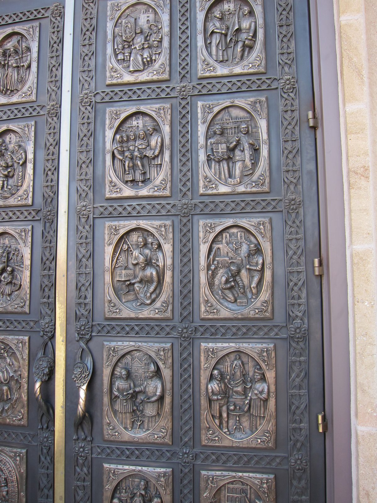 Brass doors were added in 19??