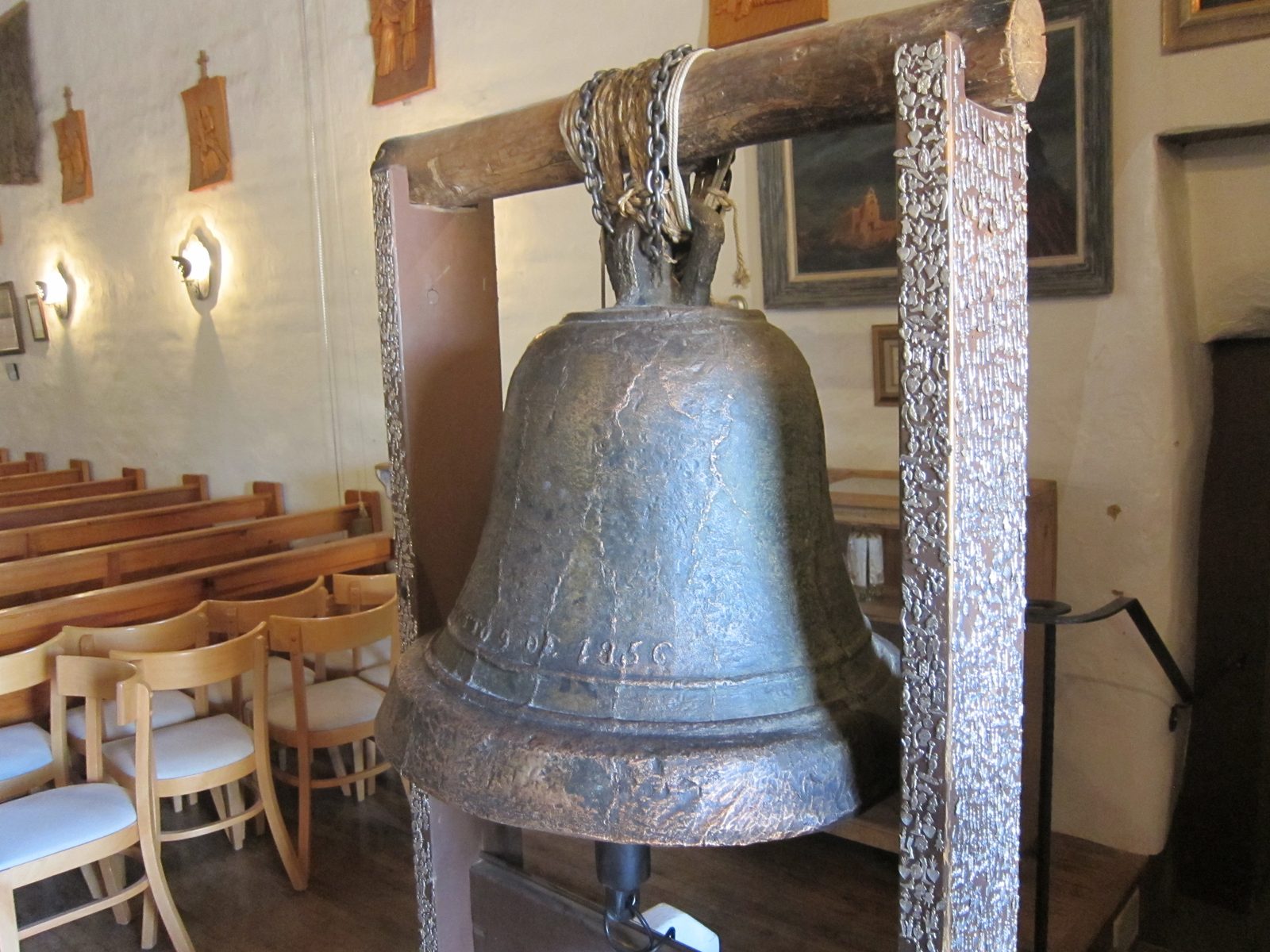 The San Jose bell at San Miguel which I got to 'gong' three times.