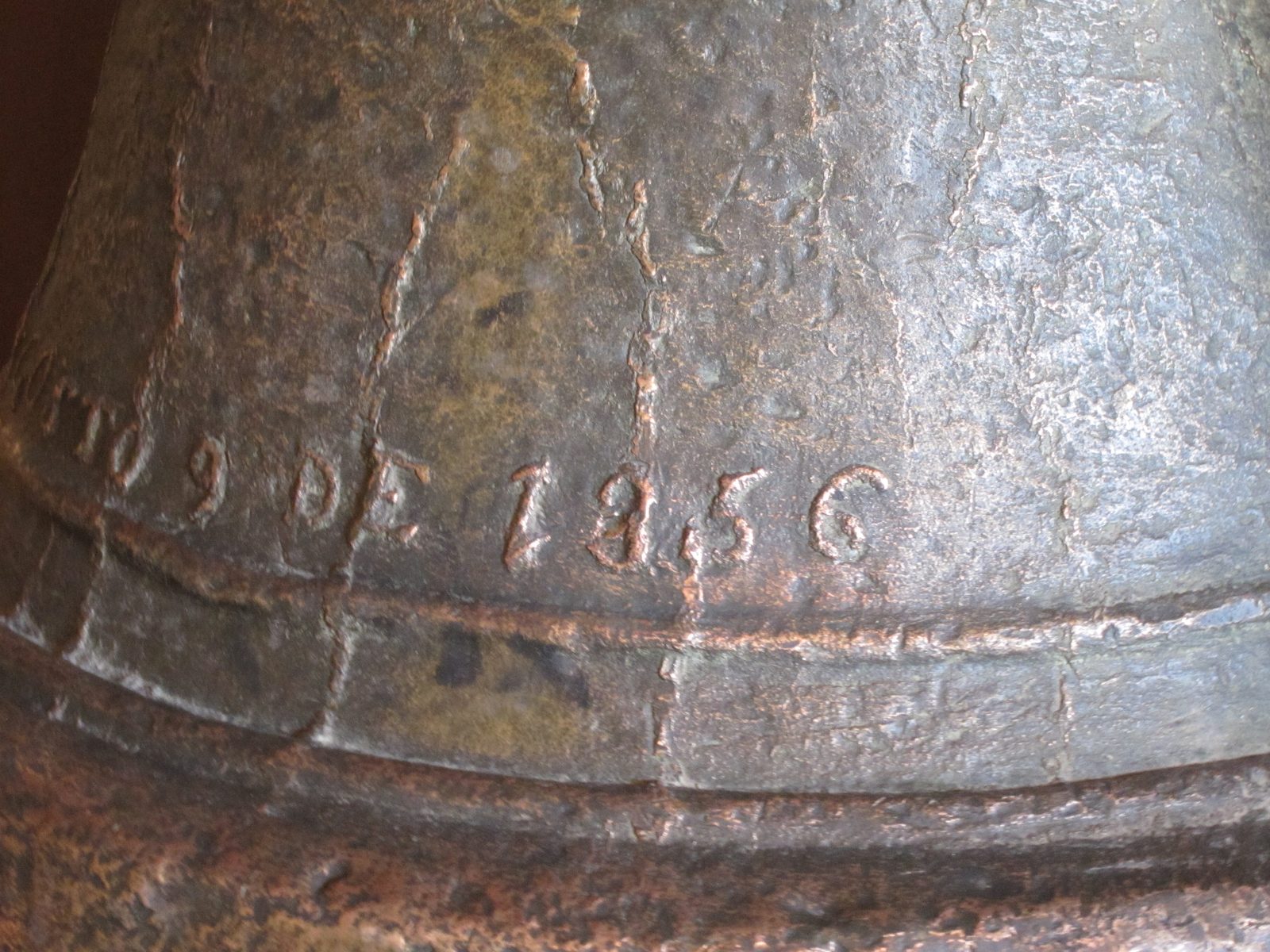 That is 1356 ... probably the oldest 'thing' I've ever touched.  Cast in Spain, brought from the...