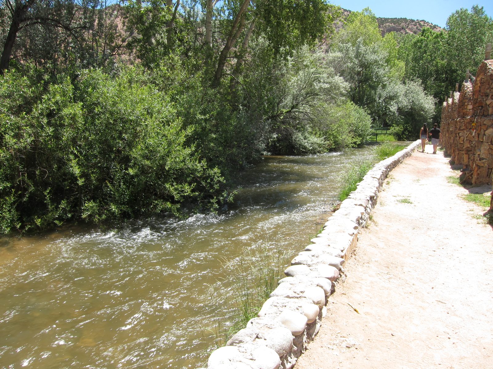 Stream rushing along the chapel site.  Folks from Tucson love to take pictures of running water.