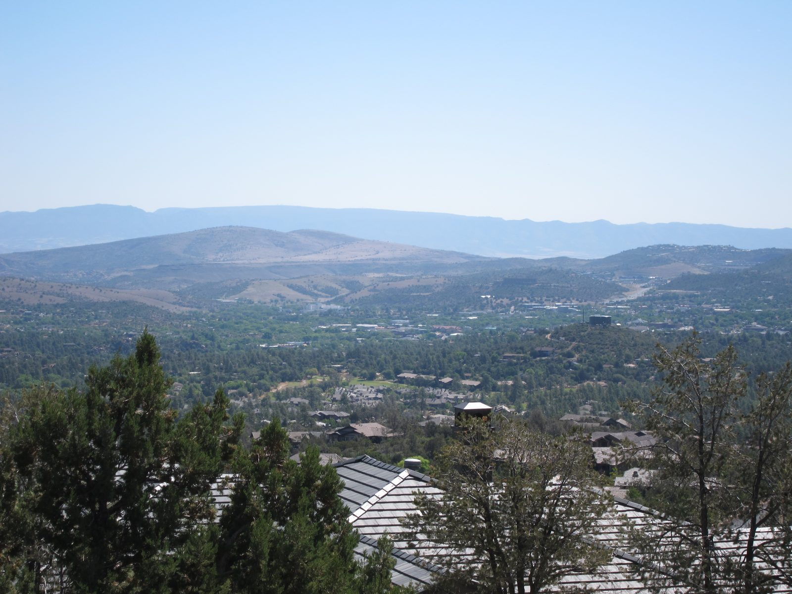 View of Prescott - the original capital of the Arizona territory.  About 40 miles south and west...