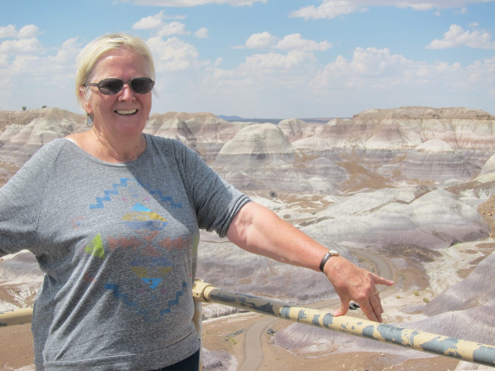 It also was about 100 degrees and those metal railings were hot.