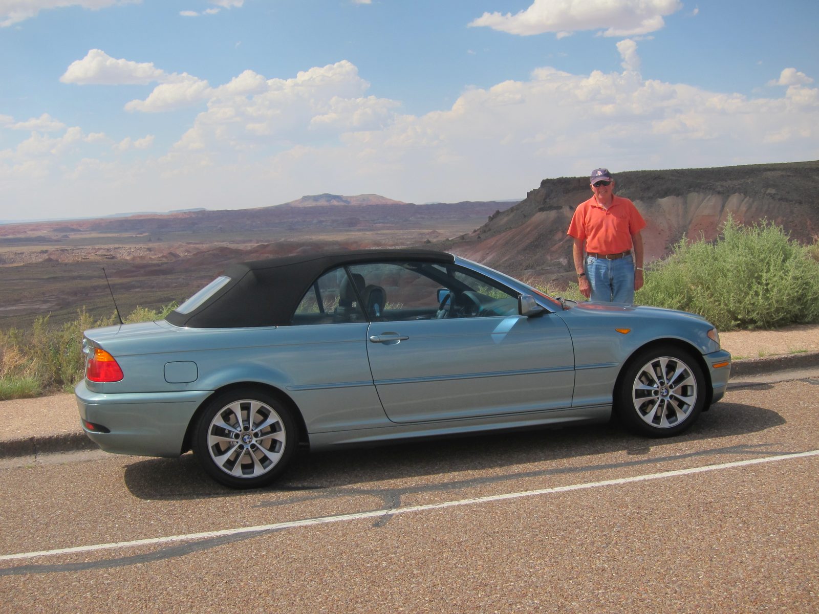 Dad and the good-looking car.  Or the car and the good-looking dude.