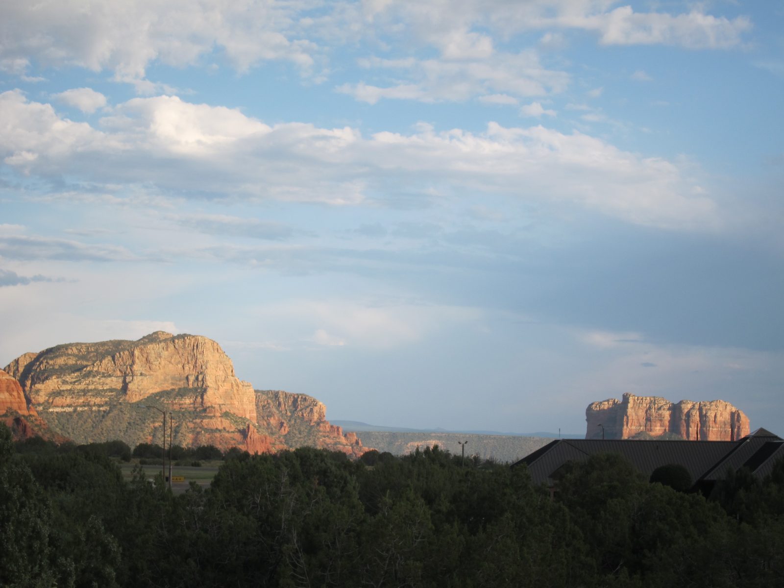 View of some of the Sedona rocks from our room balcony at the Sky Ranch Lodge.