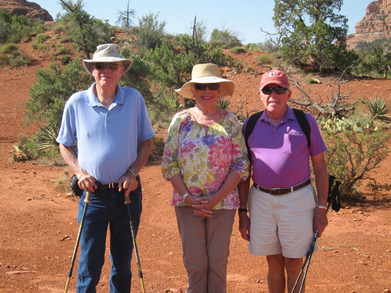 Sticks at the ready; heads well covered