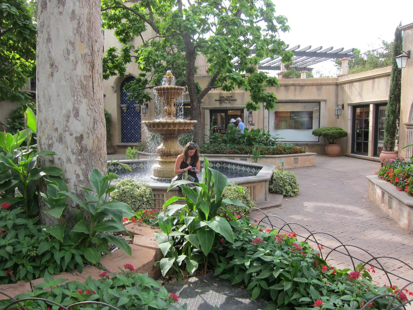 Great gardens surround the stores