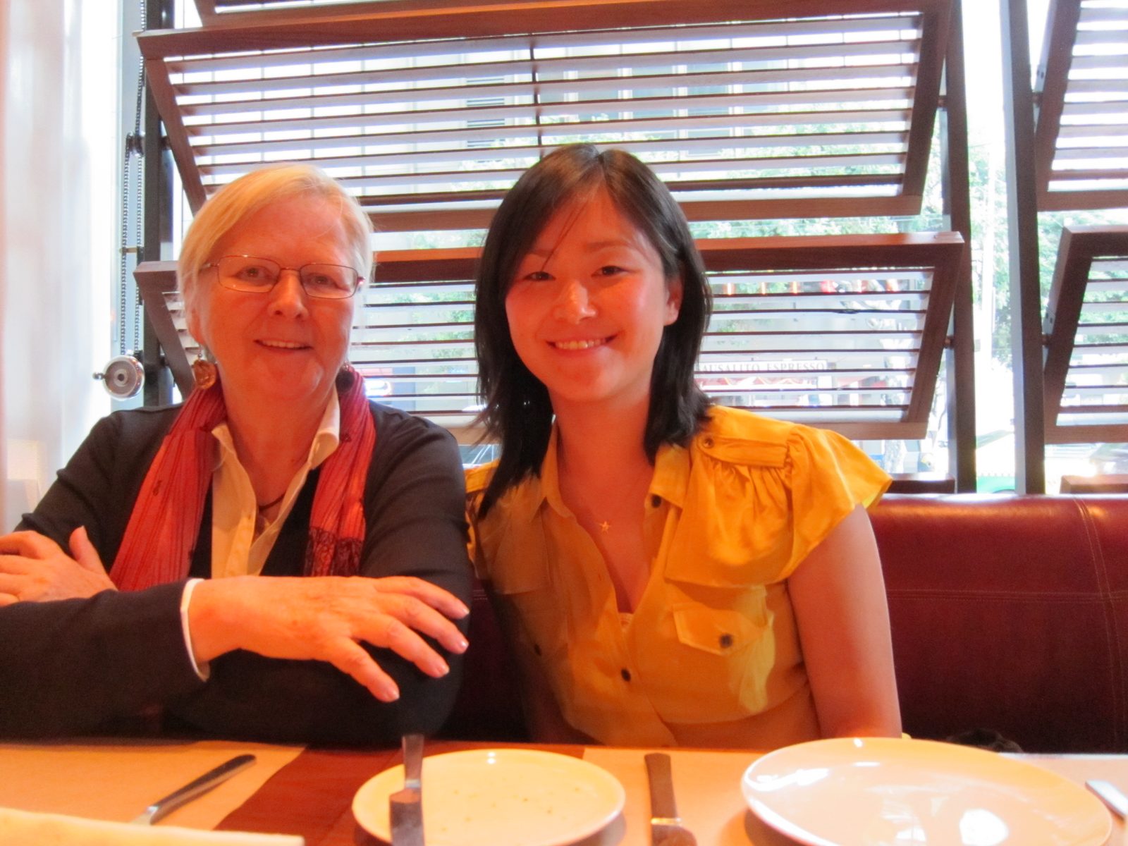 And the two lady companions at RN74.  Lovely restaurant, great celebratory meal.