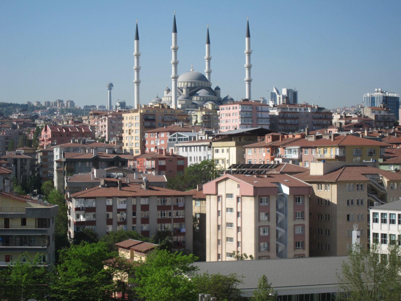 View of our first mosque from hotel window in Ankara.  Not sure if it has a name.  All dates and...