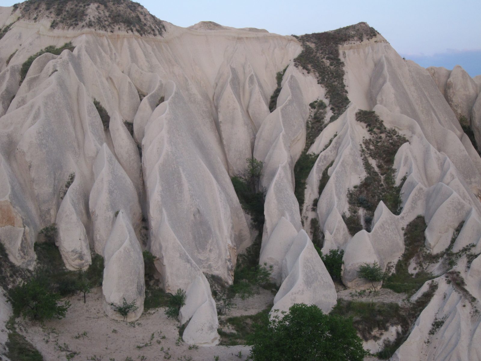 The beautifully bizarre landscape beneath us.  Essential description was "lava flows".