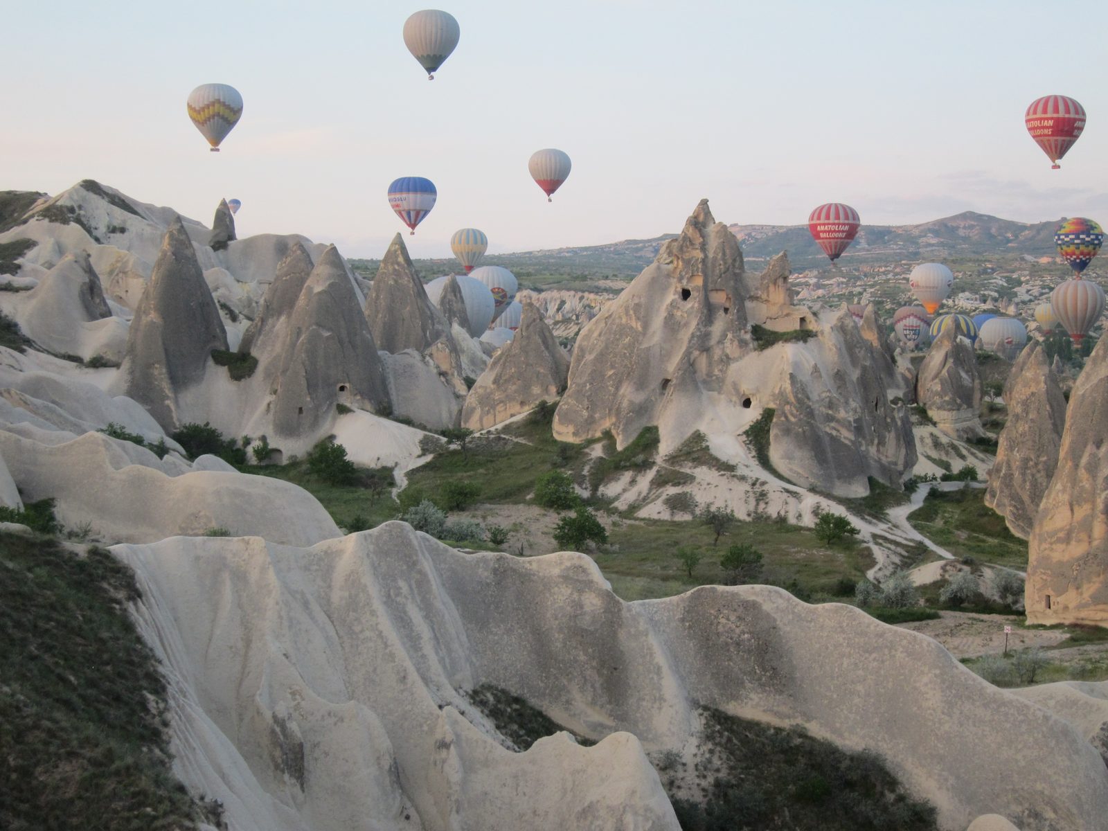A classic shot.  The combination of the other balloons and the landscape made for quite the adventure