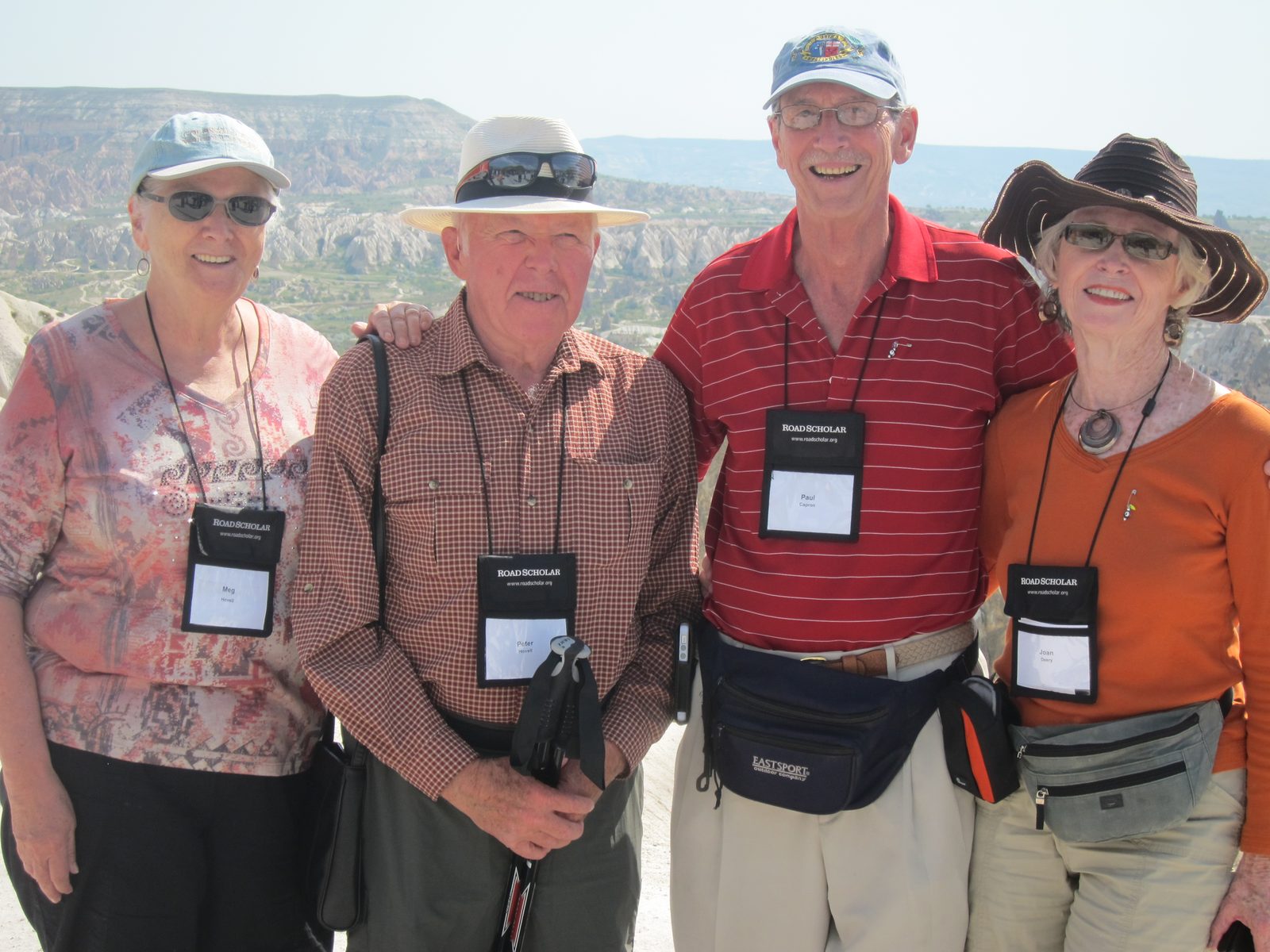 Ah, some obvious tourists.  We gave up on our name tags after couple days, as we learned that...