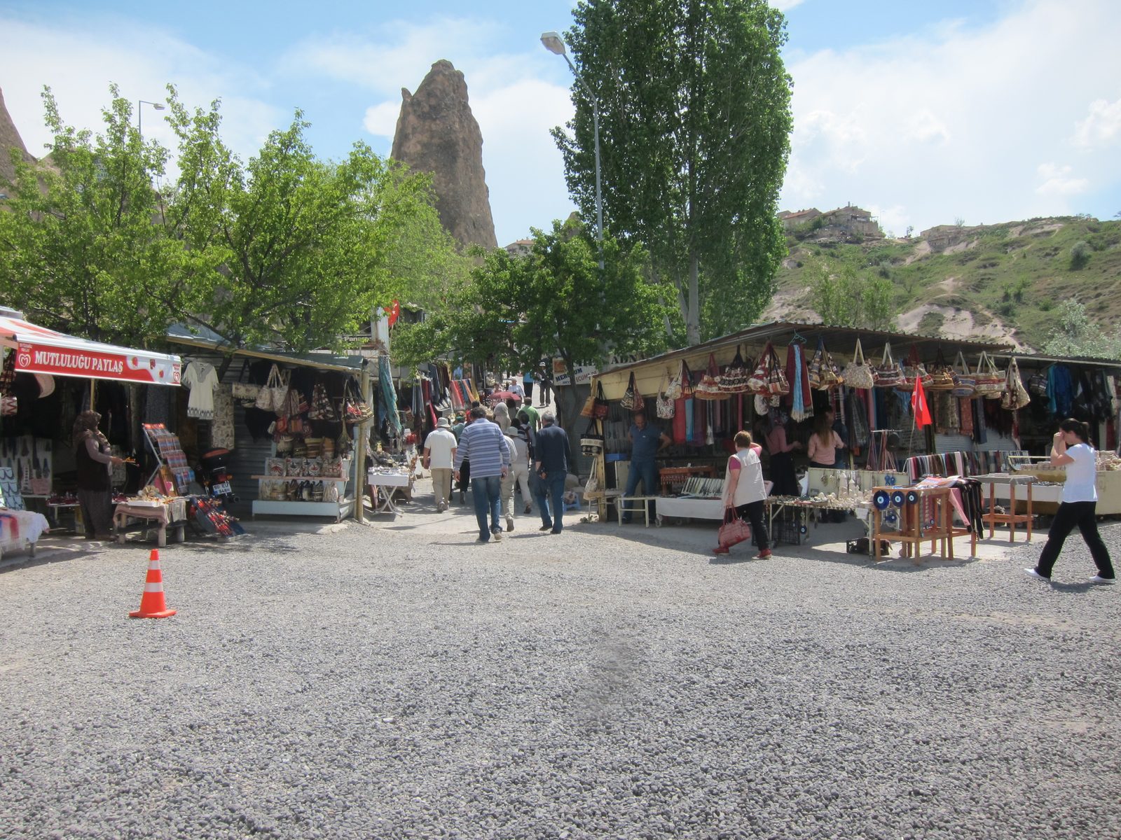 Typical street market scene, though with fewer people than usual.