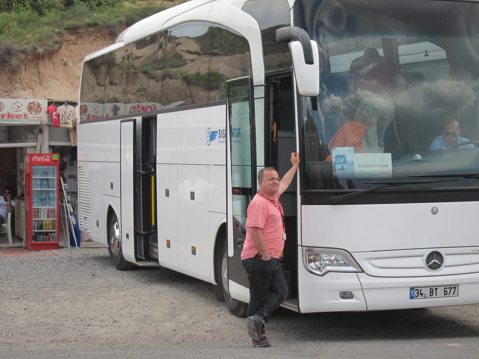 Our intrepid leader, Sonol and our vehicle with driver Seenon behind the wheel.