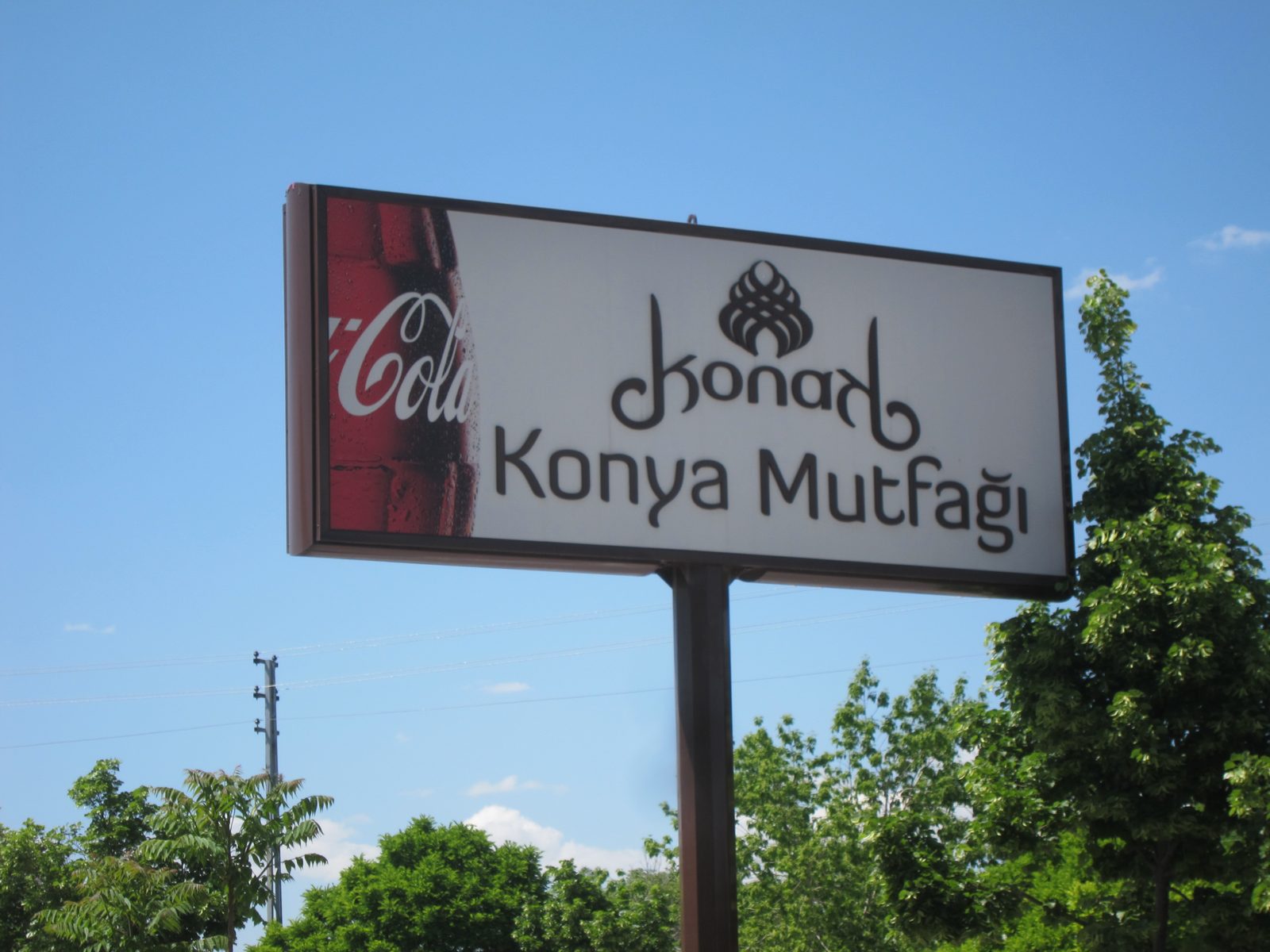 This was the name of the restaurant which served the salad.  It was in Konya, probably the most...