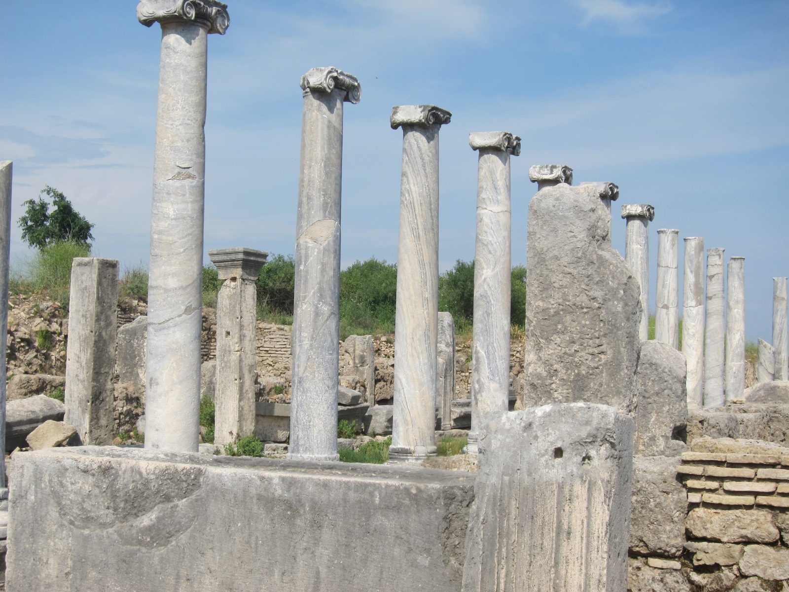 If I am remembering correctly, these columns were along the main shopping street

