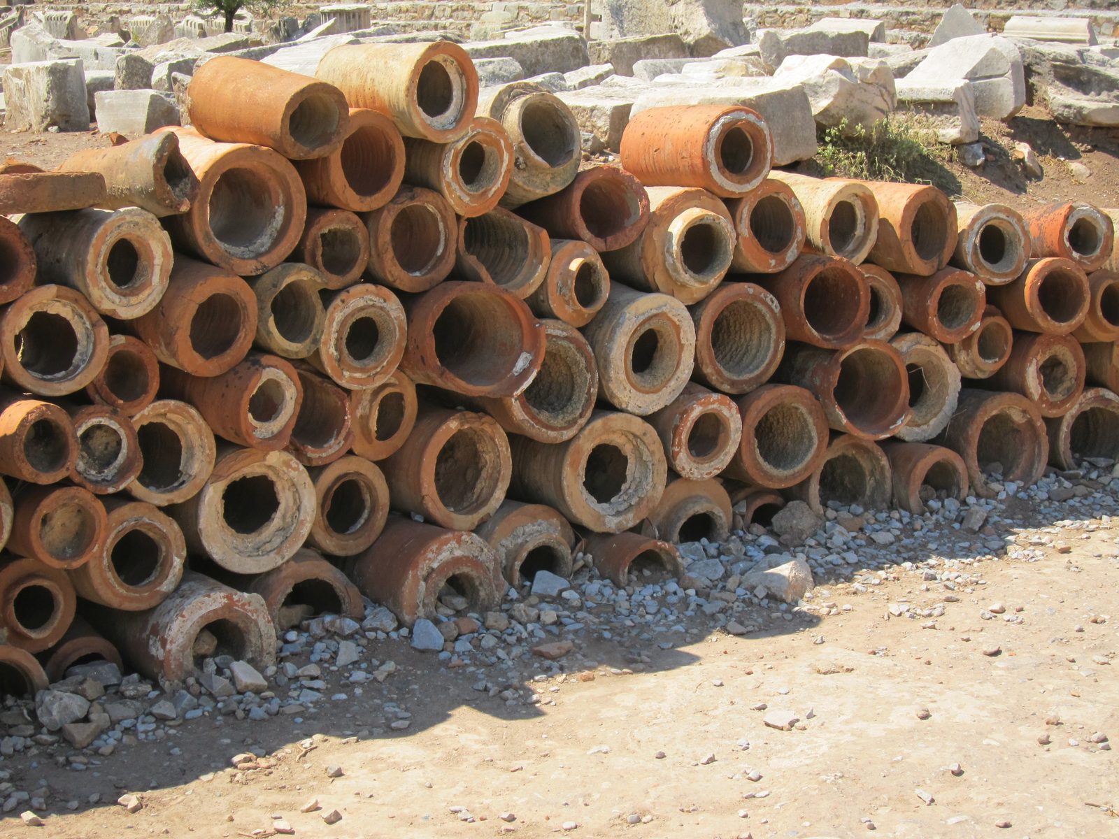 At some point, the Romans switched to lead pipe which they thought superior ... not knowing they...