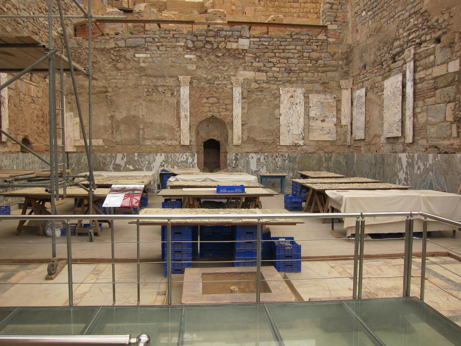A work area in the "terrace houses" which lined the hill sides over the main commercial area. ...