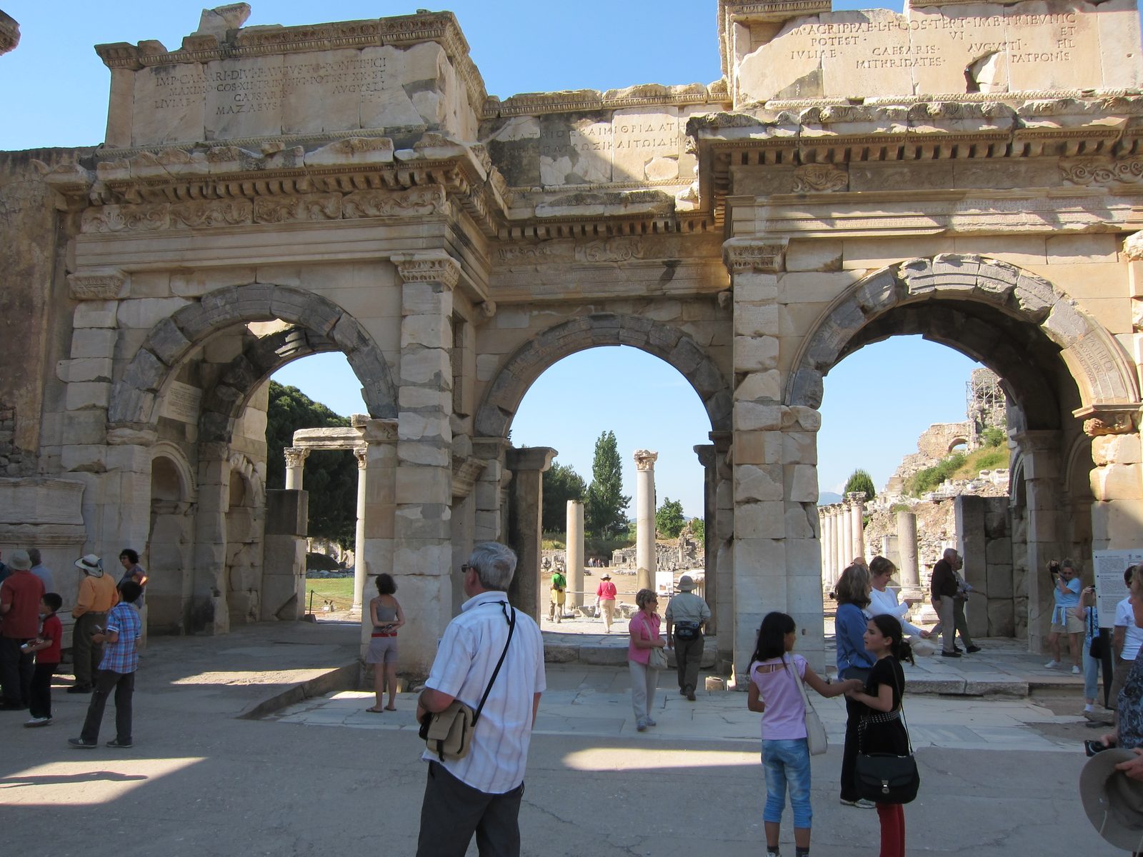 These gates are to the right of the library as shown above.