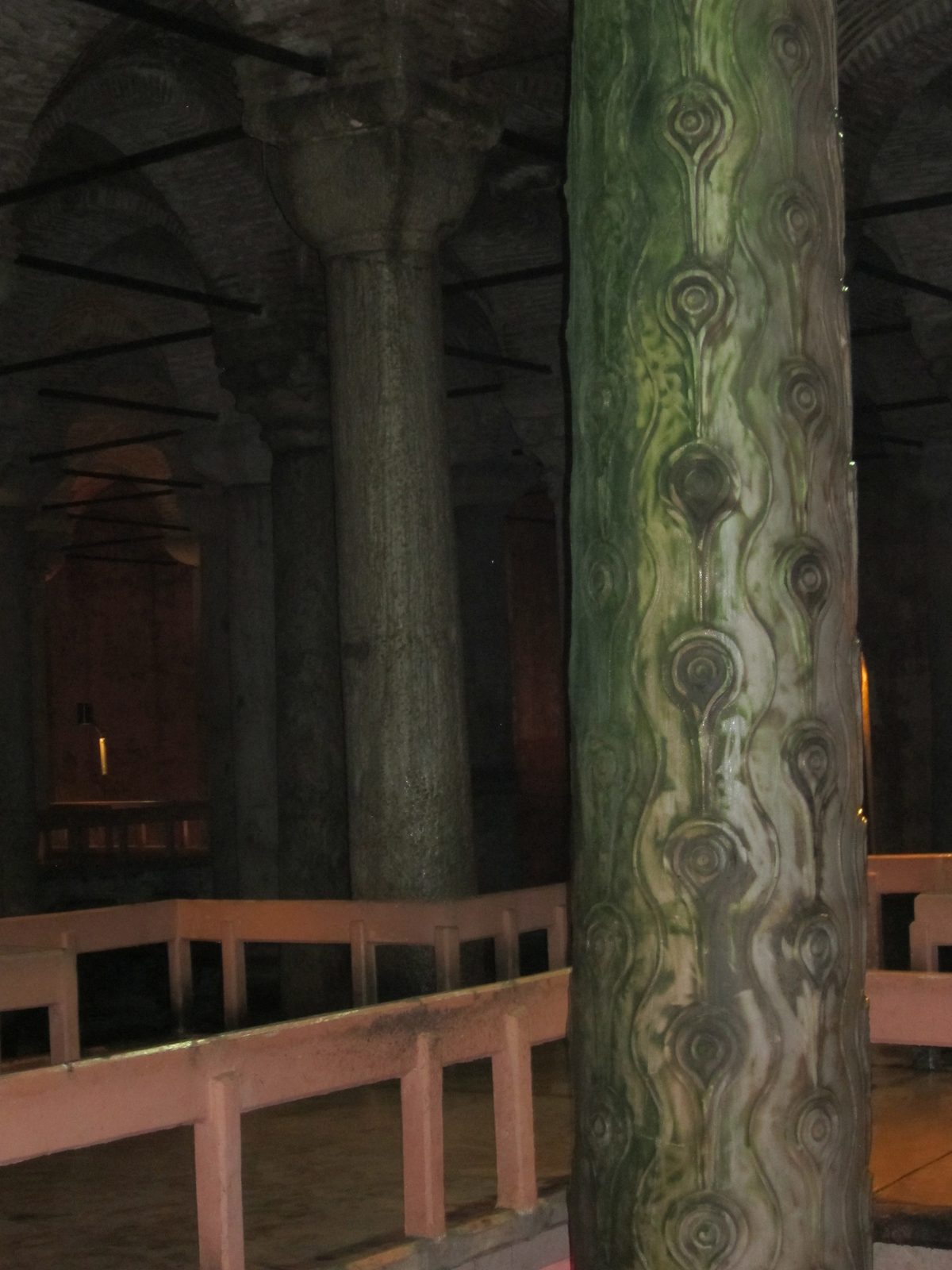 The tears on this column are supposedly for the hundreds of slaves who died during its construction.