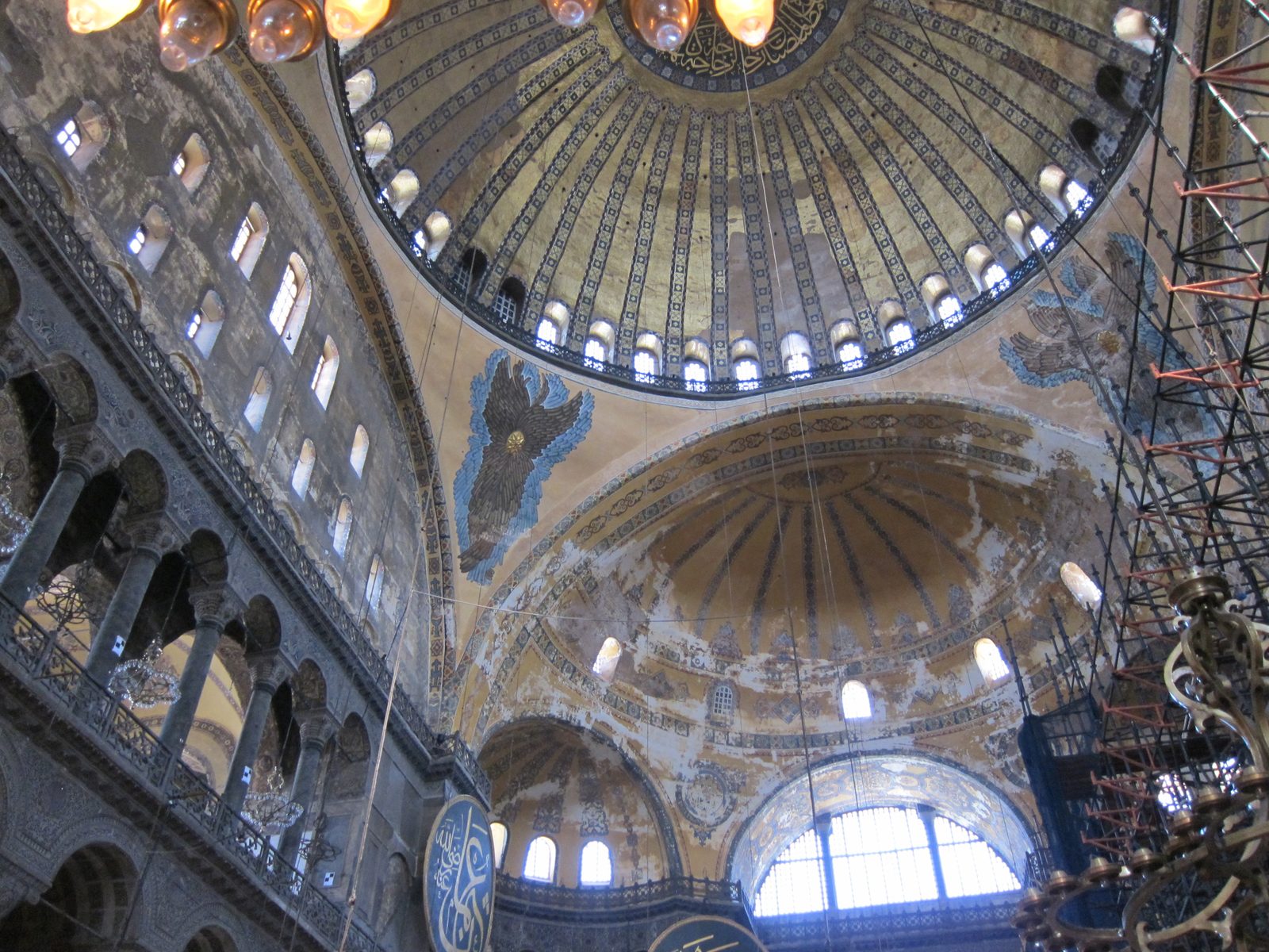 There was significant restoration work going on.  It is the third largest church in the world...