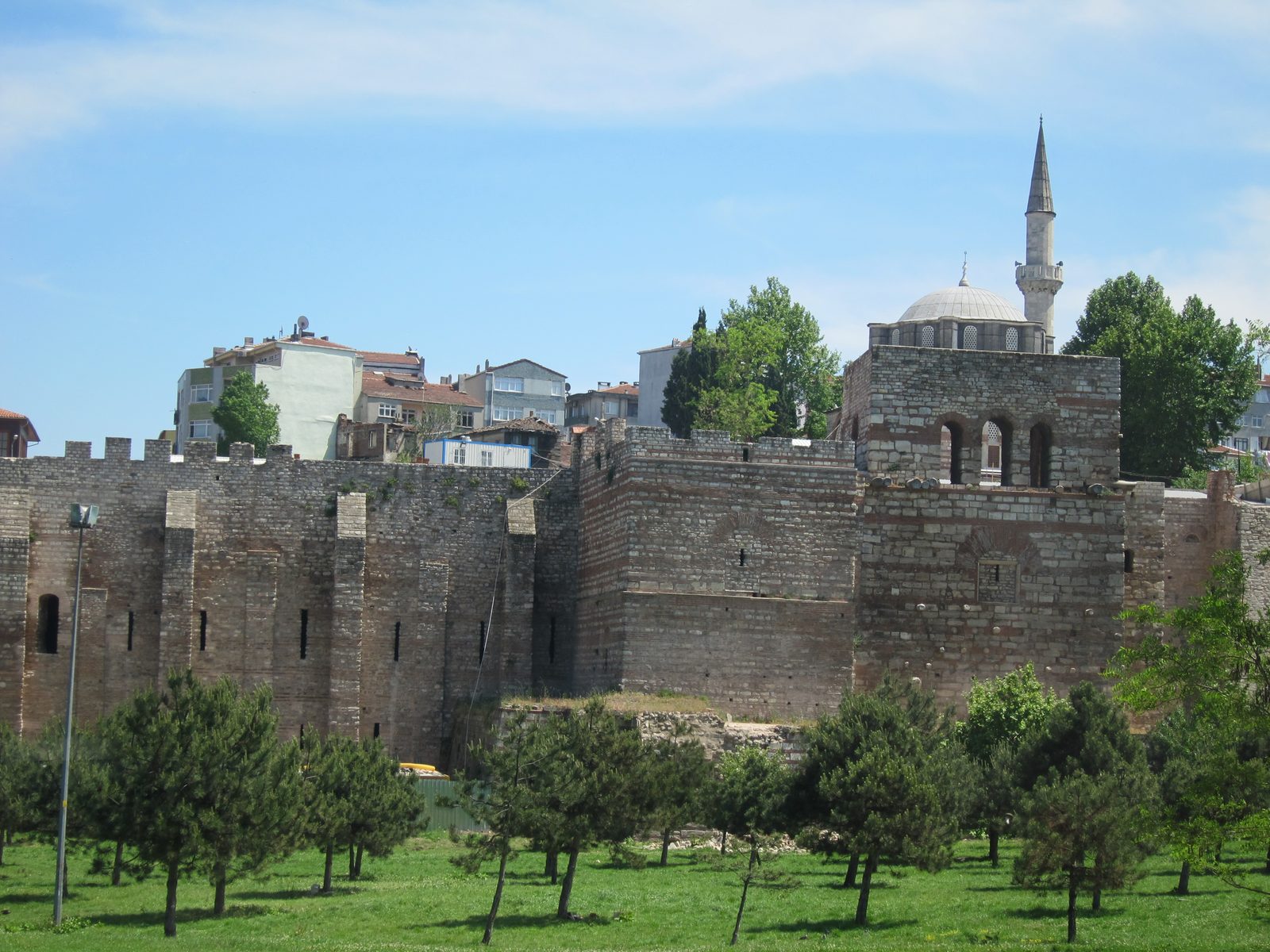 Driving back from Chora, we passed the city walls (at one time or another) which were being rebuilt.