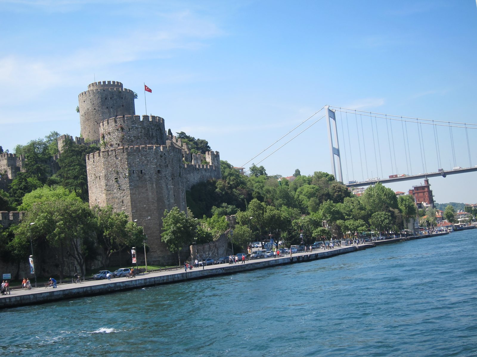 Visible is the Rumeli Fortress ... a series of three towers built by the invading Ottoman forces...