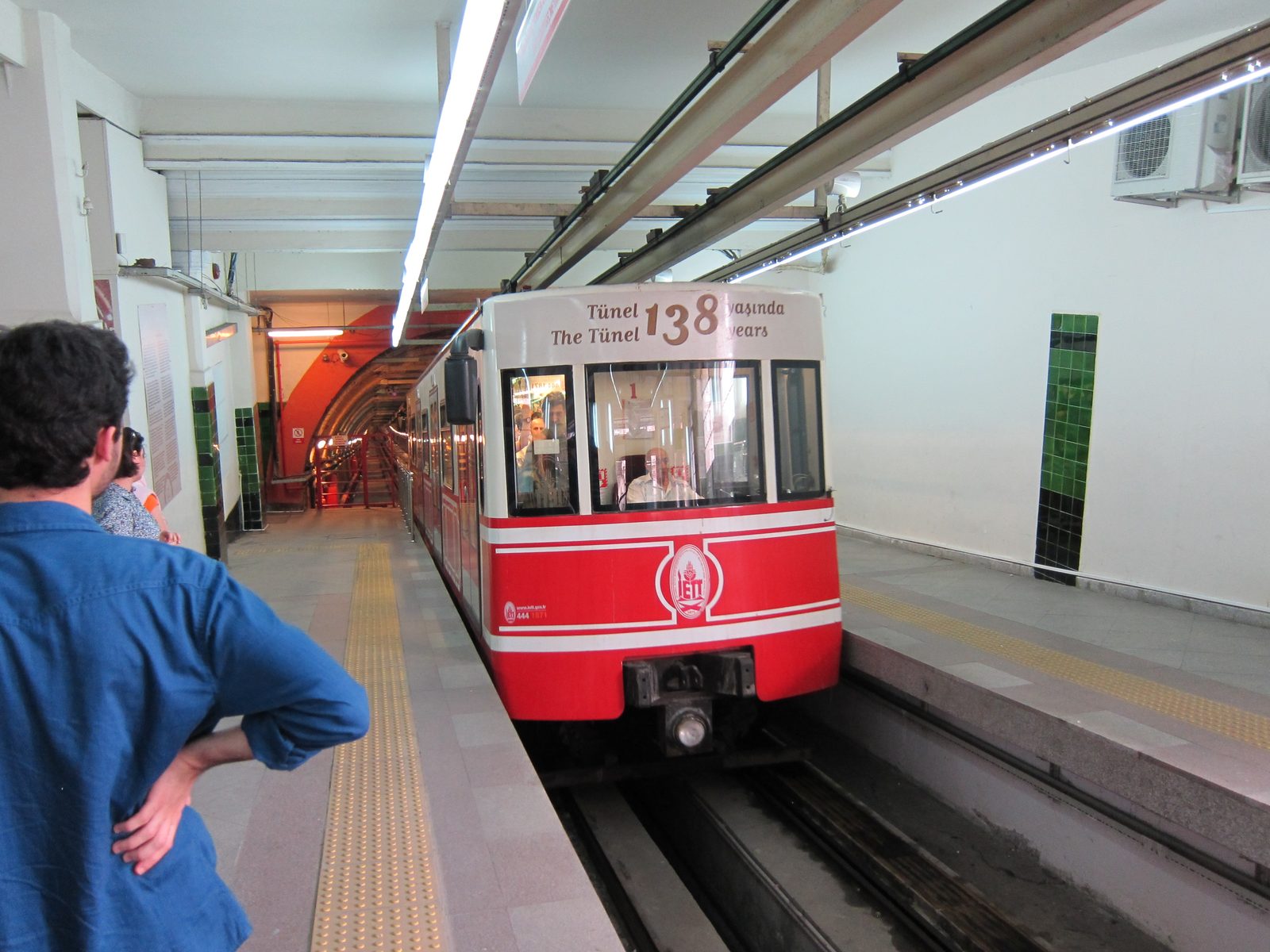 The funicular at the bottom of Istiklal which runs back and forth from the tram station