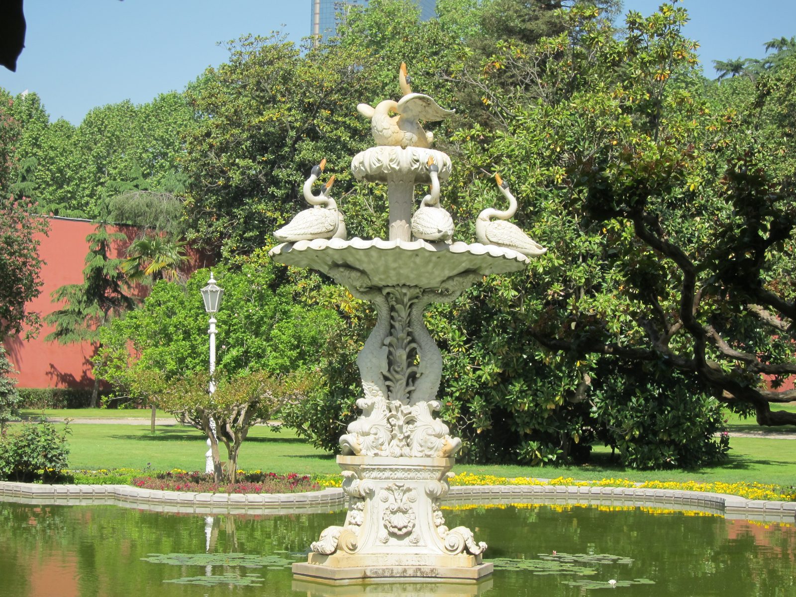 Another sculpture at Dolmabahce Palace.  The weather is typical of what we enjoyed.  A couple...