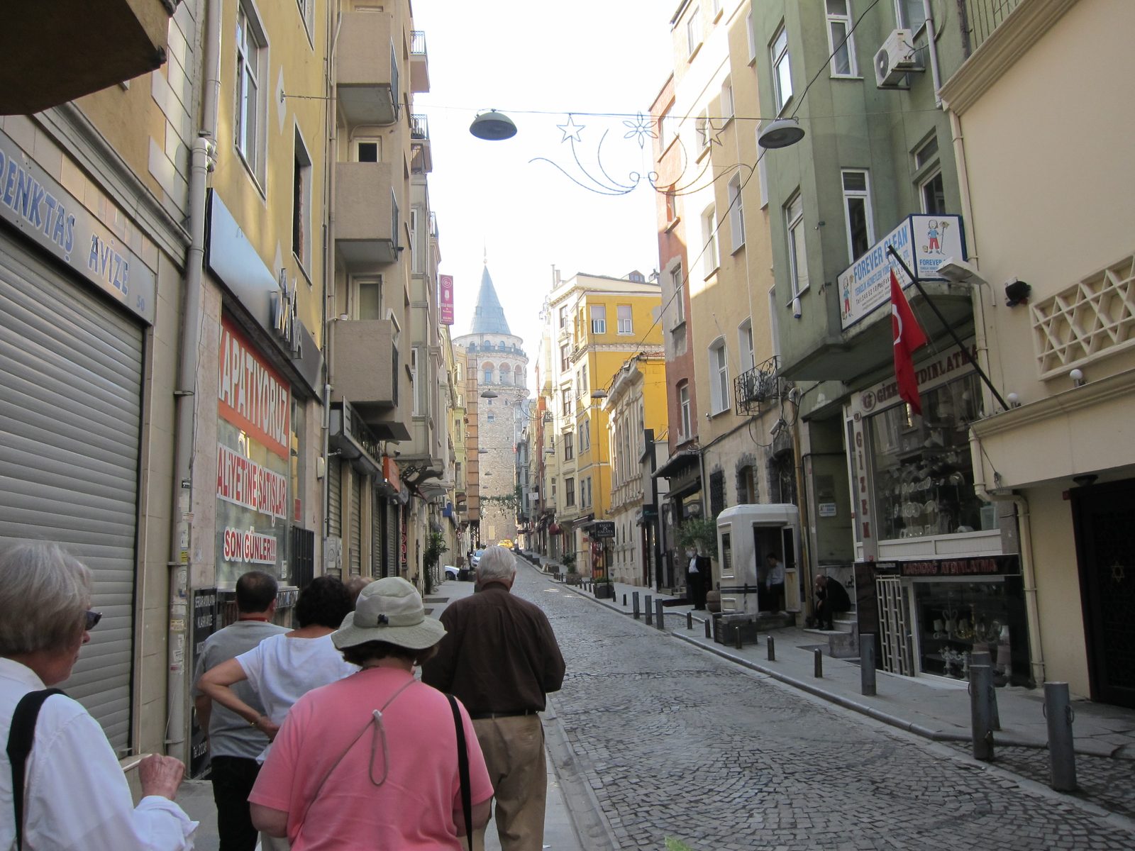 Our last day in Istanbul, walking up to the Galata Tower (blue pointy roof).  Built in 1348 by...
